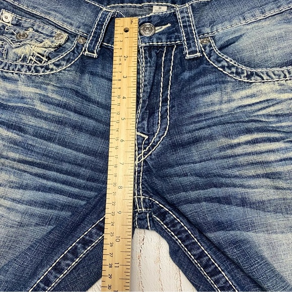 True Religion Women’s Distressed Blue Straight Jeans size 31 - Picture 8 of 12